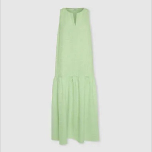 Norr Karla full length light green sleeveless drop waist dress - Picture 9 of 12